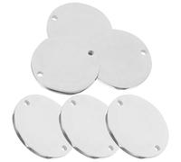 FRCOLOR Lot de 6 Médailles Rondes en Acier Inoxydable 20Mm Pendentifs Vierges à Estamper Étiquettes d'Identification Gravées pour Animaux de Compagnie Accessoires DIY Légers et
