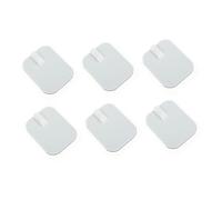 FRCOLOR Lot de 6 Patchs de Massage en Silicone Autocollants 4,5x6 Cm, Électrodes Conductrices à Faible Impédance pour Électrostimulateur, Accessoires de Physiothérapie à Domicile, Usage