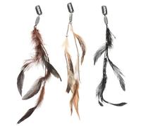 FRCOLOR Lot de 6 Pinces à Cheveux Vintage à Plumage pour Extensions Dreadlocks Clip Léger et Facile à Poser, Accessoires pour Cheveux de Pirate Femmes, pour Cosplay et Festivals