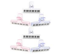 FRCOLOR Lot de 6 Pinces à Pages de Partition Musicale en Acrylique Transparent Clips pour Pupitre Piano Maintien Ferme des Pages Légères et Portables pour Musiciens Étudiants