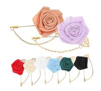 FRCOLOR Lot De 8 Broches En Satin Pour Costume De Gentleman, Épingles À, Boutonnière, Corsage, Accessoire Pour Smoking, Mariage, Banquet, Fête, Bijoux Pour Femmes