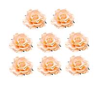 FRCOLOR Lot De 8 Pinces À Cheveux En Forme De Rose - Châle Fleurs Décoration De Mariage Accessoires Élégants Pour Cheveux Pour Femmes Voile Faux Bijoux