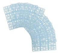 FRCOLOR Lot de 8 Tapis de Sol pour Cage Petit Animal en Plastique, Coussinets Découpables de Patte de Lapin, Couleur Bleu Ciel, Antidérapants, pour Lapin, Hamster et Cochon D’Inde,