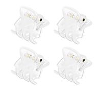 FRCOLOR Lot de mini pinces à cheveux en plastique transparent antidérapant pour filles et femmes