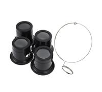 FRCOLOR Loupe De Réparation De Montres 5X 10x 15x 20x Outil D'horloger en Acier Support Accessoires De Réparation pour Montres Et Bijoux Ensemble De 5 Pièces