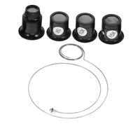 FRCOLOR Loupe de Réparation de Montres et Bijoux Portable en Métal avec Fil Acier 5X 10x 15x 20x Kit Professionnel Entretien Horloger Précision Ergonomique