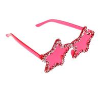 FRCOLOR Lunettes de Soleil Étoile Plastique et Paillettes sans Monture, Lunettes de Soleil Disco Protection UV, Confortables à Porter, Fête, Adultes et Garçons et Filles, Danses