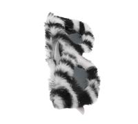 FRCOLOR Lunettes de Soleil Peluche Chat Yeux de Chat Imprimé Zèbre Funky pour Fête Accessoires Cosplay et Déguisement Carnaval Lunettes Masquées Confortables pour Adultes