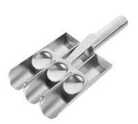 FRCOLOR Machine à Boulettes de Viande en Acier Inoxydable Argenté, Légère et Facile à Utiliser, avec Spatule Incluse, pour Fabriquer Boulettes de Poisson et Crevettes la Maison