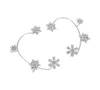 FRCOLOR Manchette D’oreille Flocon De Neige Cristal, Clip Non Percé, Bijou Femme Élégant Pour Fête, Présent Noël Saint-valentin, Paire Gauche Et Droite