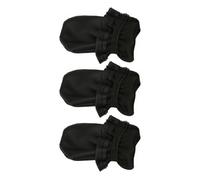 FRCOLOR Manchon de Accessoire Confortable et Élégant pour Pédale de Piano en Cuir Pu Noir, Lot de 3 Pièces pour Pédales de Piano Droit
