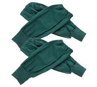 FRCOLOR Manchons de Bras en Coton Doux Hypoallergénique, Grandes Tailles Élastiques Vertes, Lot de 2 Paires, Protection Respirante et Absorbante pour Hôpital, Nettoyage Cuisine