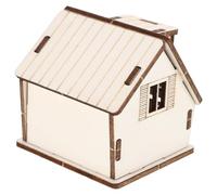 FRCOLOR Maquette de Maison Miniature en Bois Robuste, Modèle de Bâtiment à Construire pour Décoration de Maison de Poupée, Scène de Table à Sable, Kit de Maquette Créative pour Loisirs