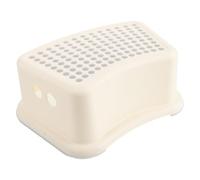 FRCOLOR Marchepied pour Garçon et Filles en Plastique Antidérapant | Toilettes et Lavabo, Poignée Intégrée, Bords Arrondis, Format 35x25x13cm, Beige