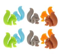 FRCOLOR Marqueurs de Verres à Vin en Silicone Écureuil, 10pcs, Identificateurs Décoratifs pour Verres à Cocktails, Support Sachets de Thé, pour Rassemblements et Bureau