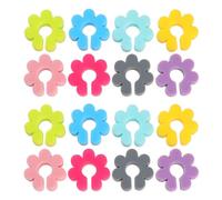 FRCOLOR Marqueurs Réutilisables Pratiques et Portables en Silicone Fleur 24pcs pour Décoration et Identification lors de Fêtes de Verres à Vin
