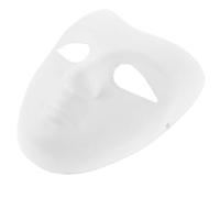 FRCOLOR Masque Artisanal Blanc en Papier Peint la Main pour Cosplay et Carnaval, Design Unique, pour Expositions Artistiques et Fêtes à Thème
