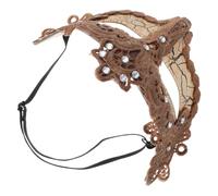 FRCOLOR Masque de Bal en Dentelle avec Décorations Brillantes pour Femmes, Confort Respirant en Plastique Élégant pour Spectacles Scéniques et Fêtes Cosplay