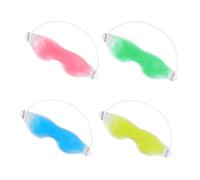 FRCOLOR Masque en Gel Yeux Rafraîchissant et Refroidissant 4 Pièces Multicolore, Compresses Froides Réutilisables pour Réduire Poches, Usage Détente et Sommeil, Format Compact
