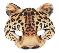 FRCOLOR Masque Léopard Halloween Demi-visage EVA Léger et Ajustable pour Fête Mascarade Déguisement Unisexe