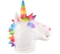 FRCOLOR Masque Licorne Complet Latex Animal Drôle et Coloré pour Halloween Carnaval et Cosplay Adulte Accessoire de Fête Unique et Amusant