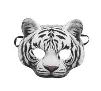 FRCOLOR Masque Tigre Demi-visage EVA avec Sangle Élastique Accessoire Animal pour Cosplay Fête Halloween Carnaval et Déguisement Extérieur