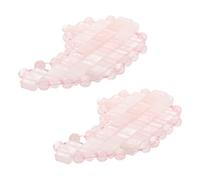 FRCOLOR Masque Yeux En Jade Lot De 2, Forme Lune, Rafraîchissant Et Relaxant, Masque De Sommeil Yeux, Usage Voyage Et Détente