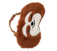 FRCOLOR Masque Yeux Mignon en Peluche Douce Marron, Bandeau pour Dormir Confortable et Portable, Pauses Déjeuner Sieste des Filles et Étudiants