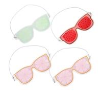 FRCOLOR Masques Yeux Gel Refroidissant 4 Pièces Taille Unique Réutilisables Garçon et Filles Détente Fatigue Usage Domestique Design Fruits Colorés