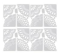 FRCOLOR Matrices de Découpe en Acier Carbone 4 Pièces Motifs Dentelle pour Scrapbooking, Fabrication de Cartes et Loisirs Créatifs, Gabarits Polyvalents pour Gaufrage et Décoration