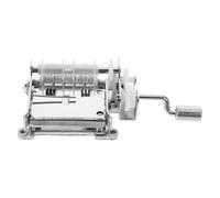 FRCOLOR Mécanisme de Boîte à Musique à Manivelle Facile à Assembler 15 Notes en Alliage Argenté pour et Ateliers de Création Manuelle