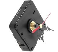 FRCOLOR Mécanisme D'horloge Silencieux à Accrocher en Plastique Noir, Kit de Remplacement pour Pendule Diy, Aiguilles Compatibles, Adapté pour Horloge Artisanale ou Salle de Classe