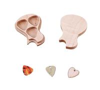 FRCOLOR Médiators en Bois D'érable 3 Médiators, Rangement Sécurisé, Accès Rapide, Portable, pour Guitariste, Usage Pratique Lors des Répétitions ou Concerts