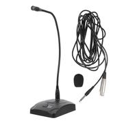 FRCOLOR Microphone Filaire à Col de Cygne pour Bureau et Conférence Microphone de Table Flexible à Haute Sensibilité Compatible PC Micro pour Jeux Diffusion et Réunions