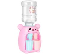 FRCOLOR Mini Distributeur Eau Simulé pour Garçon Fille de Cuisine avec Double Sortie pour Jus et Boissons Rose et Sûr pour Jeu et Éducation Maison