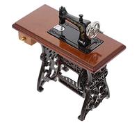 FRCOLOR Mini Machine à Coudre Miniature Accessoire de Mobilier pour Maison de Poupée Décoration Vintage et Réaliste pour Scène Micro et