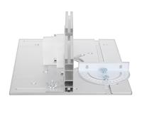 FRCOLOR Mini Table de Défonceuse Plaque D'insertion en Alliage D'aluminium Argenté, avec Guide D'angle, Échelles Claires pour Table de Défonceuse à Bois pour Menuiserie et Projets