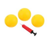 FRCOLOR Mini-Volley-Ball Gonflable Jaune en PVC pour Garçon Fille | Set avec Aiguille de Pompe, Usage Polyvalent, Portable, Adapté aux Jeux Actifs Dedans et Dehors