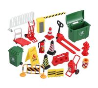FRCOLOR Miniature Barricade Road Block Model Set for Educational Table Play Classroom Teaching Aid for Childrens Traffic Infrastructure Learning and Imaginative City Building