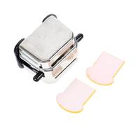 FRCOLOR Miniature Bread Maker Model with Two Bread Design Zinc Alloy Ornament for Dollhouse Decoration Fun Kitchenware Prop for Micro World
