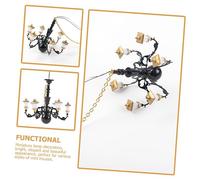 FRCOLOR Miniature Chandelier Décoration Plafond pour Maison Miniature DIY Lampe de Plafond Réaliste pour Bricolage Maquette Éclairage Blanc pour Micro Paysage et Décor Sandbox