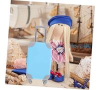 FRCOLOR Miniature Doll Suitcase Portable and Lightweight Travel Case with Organized Compartments for Dolls Realistic Mini Luggage Storage and Role Playing