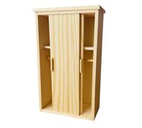 FRCOLOR Miniature Dollhouse Wardrobe Bois Armoire de Rangement Miniature pour Chambre de Poupée Accessoire de Mobilier pour Jeux Imagination et Collection