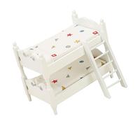 FRCOLOR Miniature Lit Superposé pour Maison de Poupées Mobilier de Chambre Miniature Accessoire Décoratif pour Scène de Chambre Meuble Robuste et Réaliste