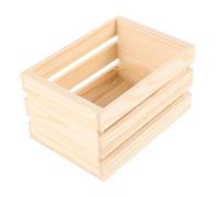 FRCOLOR Miniature Panier Bois pour Maison de Poupée Caisse de Rangement Pin Miniature Décor de Jardin et Crate Laitière pour Accessoires de Fée