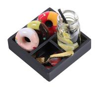 FRCOLOR Miniature Snack Model Decorative Platter Dollhouse Afternoon Tea Toy Lifelike Sweet Donut Artificial Food Model for Home Decor
