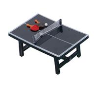 FRCOLOR Miniature Table Tennis Set with Paddles and Net Mini Tennis Table Dollhouse Props for Cake Decoration and Home Office Accessories