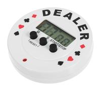 FRCOLOR Minuteur Numérique de Poker Électrique Compact Compte à Rebours Précis, Accessoire de Fête Portable à Pile Bouton, Minuterie Ronde Plate pour Jeux de Cartes et Tournois