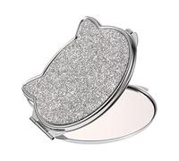 FRCOLOR Miroir De Pliant Miroir Rond à Main Miroir De Poche Chat Miroir De à Main Miroir Compact Grossissant Petit Miroir De Poche Métal Dessin Animé Manquer