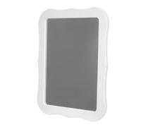 FRCOLOR Miroir Maquillage Magnétique Compact avec Dos Aimanté Miroir Portable Petit pour Casier Réfrigérateur Bureau et Salle de Bain Cadre Plastique Blanc
